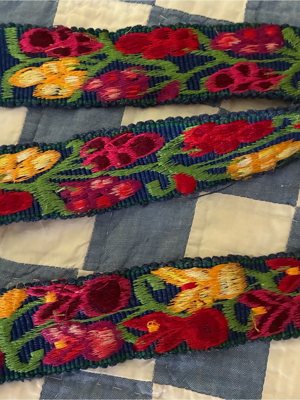 Handwoven Guatemalan embroidered sash
